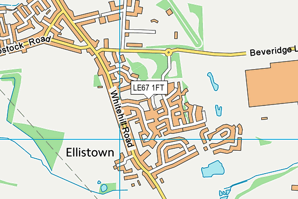 LE67 1FT map - OS VectorMap District (Ordnance Survey)