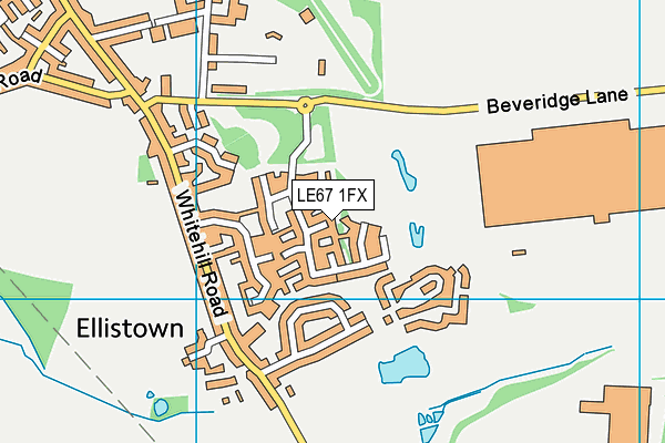LE67 1FX map - OS VectorMap District (Ordnance Survey)