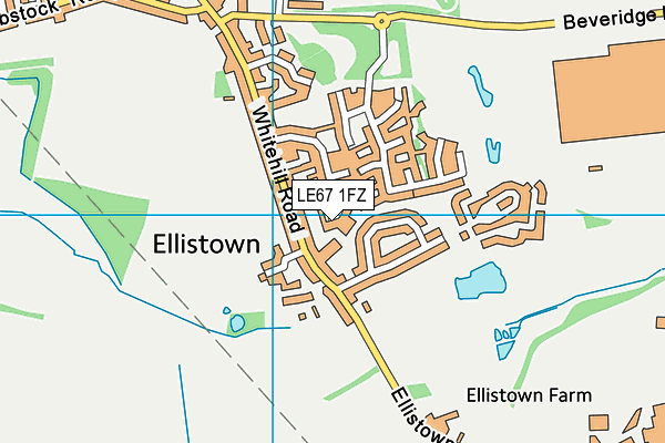 LE67 1FZ map - OS VectorMap District (Ordnance Survey)