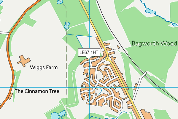 LE67 1HT map - OS VectorMap District (Ordnance Survey)