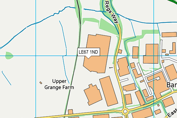 LE67 1ND map - OS VectorMap District (Ordnance Survey)