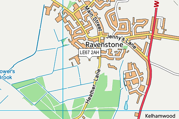 Woodstone Community Primary School map (LE67 2AH) - OS VectorMap District (Ordnance Survey)