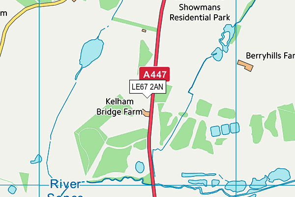 LE67 2AN map - OS VectorMap District (Ordnance Survey)