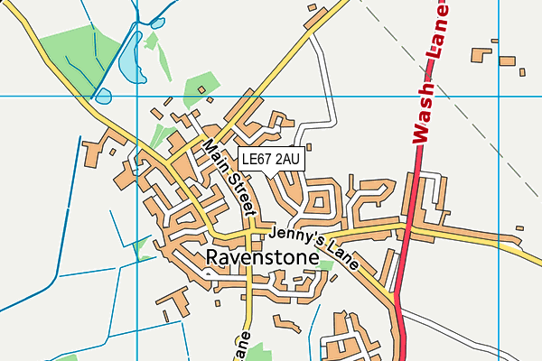 Ravenslea map (LE67 2AU) - OS VectorMap District (Ordnance Survey)