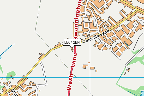 LE67 2BN map - OS VectorMap District (Ordnance Survey)