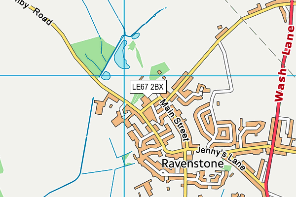 LE67 2BX map - OS VectorMap District (Ordnance Survey)