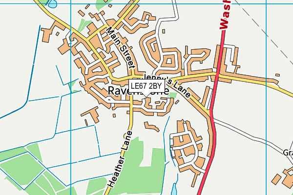 LE67 2BY map - OS VectorMap District (Ordnance Survey)