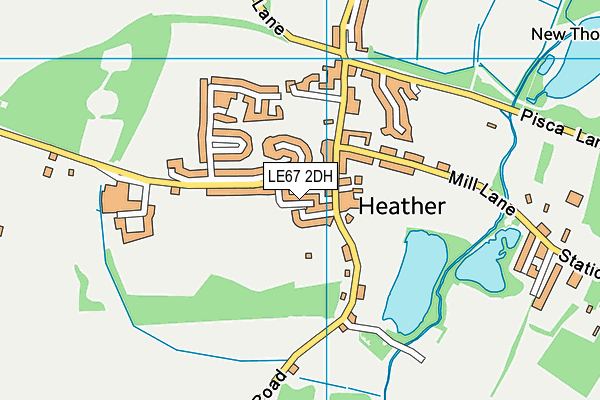 LE67 2DH map - OS VectorMap District (Ordnance Survey)
