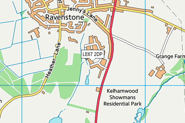 LE67 2DP map - OS VectorMap District (Ordnance Survey)