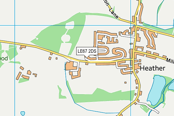 LE67 2DS map - OS VectorMap District (Ordnance Survey)