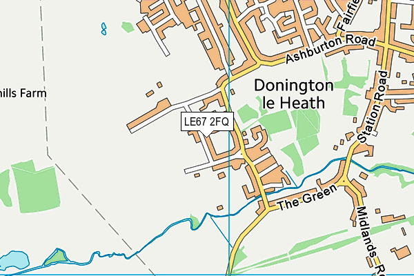 LE67 2FQ map - OS VectorMap District (Ordnance Survey)