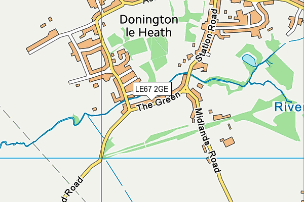 LE67 2GE map - OS VectorMap District (Ordnance Survey)