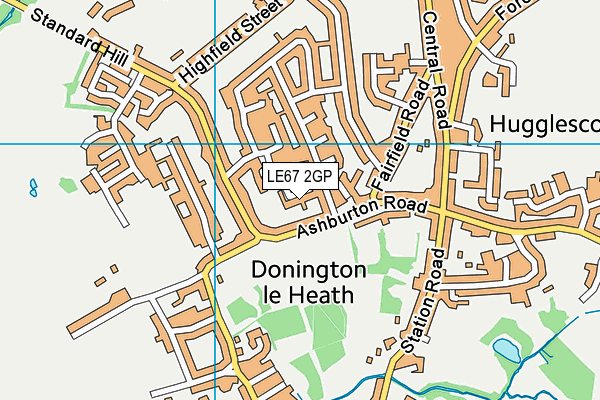 LE67 2GP map - OS VectorMap District (Ordnance Survey)