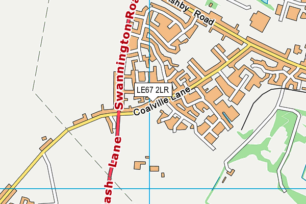 LE67 2LR map - OS VectorMap District (Ordnance Survey)