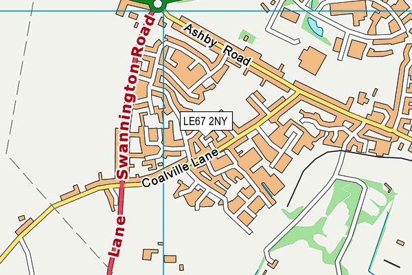 LE67 2NY map - OS VectorMap District (Ordnance Survey)