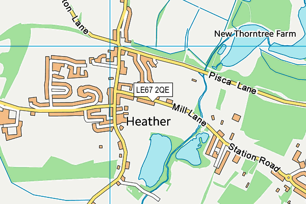 LE67 2QE map - OS VectorMap District (Ordnance Survey)