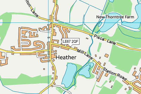 LE67 2QF map - OS VectorMap District (Ordnance Survey)