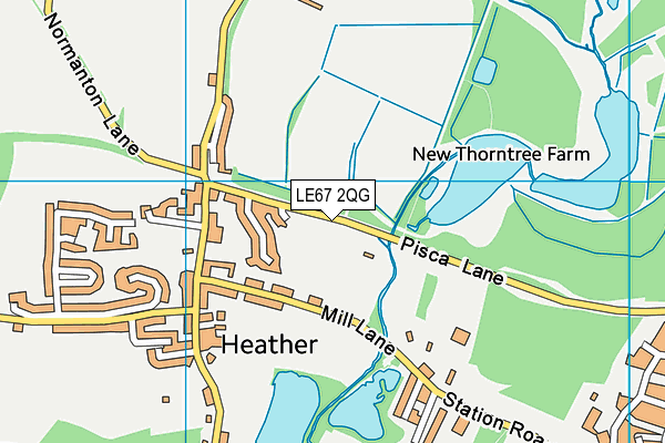 LE67 2QG map - OS VectorMap District (Ordnance Survey)