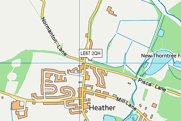 LE67 2QH map - OS VectorMap District (Ordnance Survey)