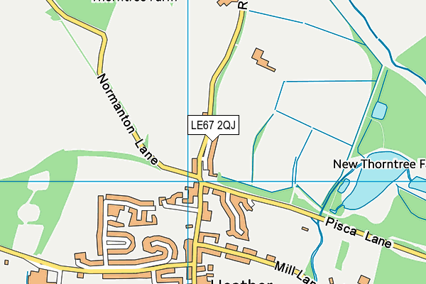 LE67 2QJ map - OS VectorMap District (Ordnance Survey)