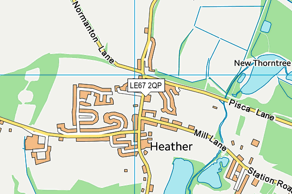 LE67 2QP map - OS VectorMap District (Ordnance Survey)