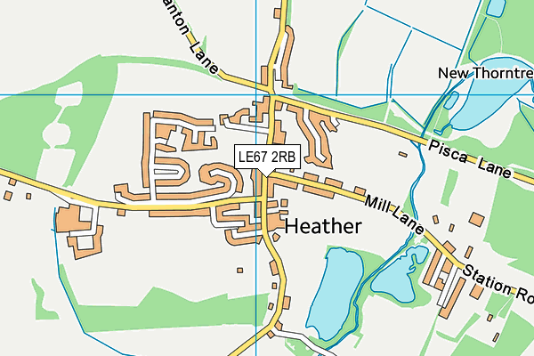 LE67 2RB map - OS VectorMap District (Ordnance Survey)