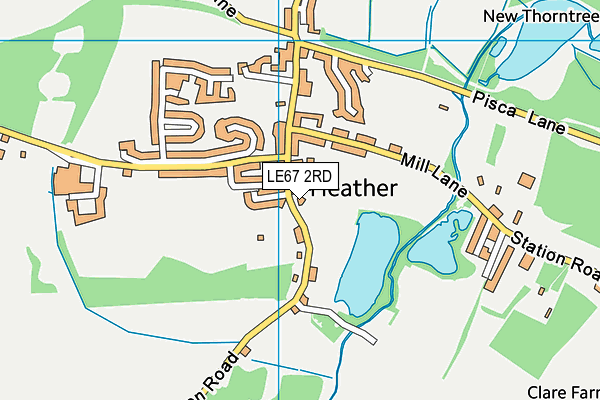 LE67 2RD map - OS VectorMap District (Ordnance Survey)