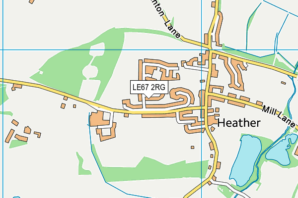 LE67 2RG map - OS VectorMap District (Ordnance Survey)