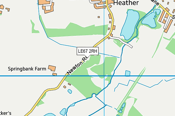 LE67 2RH map - OS VectorMap District (Ordnance Survey)