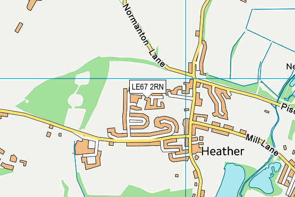 LE67 2RN map - OS VectorMap District (Ordnance Survey)