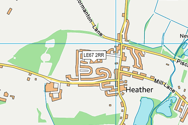 LE67 2RR map - OS VectorMap District (Ordnance Survey)