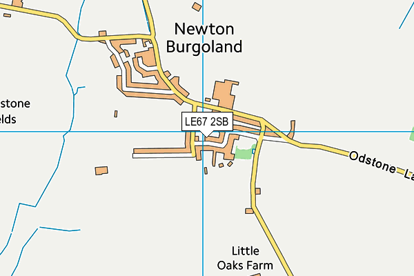 LE67 2SB map - OS VectorMap District (Ordnance Survey)