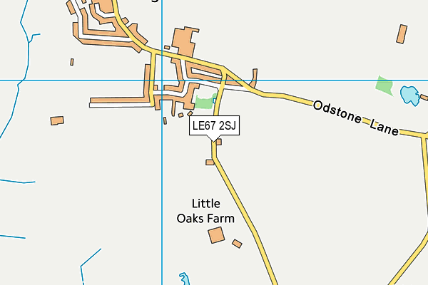 LE67 2SJ map - OS VectorMap District (Ordnance Survey)