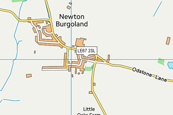 LE67 2SL map - OS VectorMap District (Ordnance Survey)
