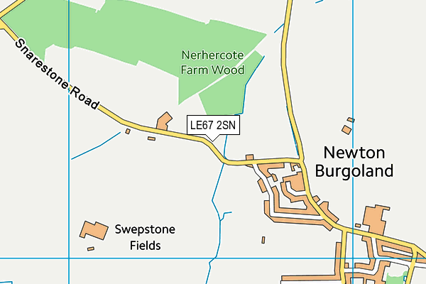 LE67 2SN map - OS VectorMap District (Ordnance Survey)