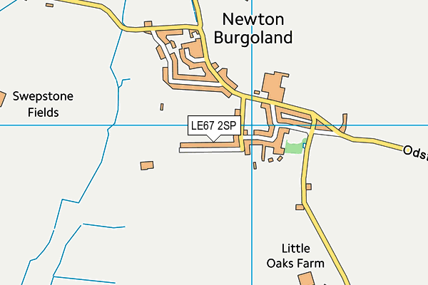 LE67 2SP map - OS VectorMap District (Ordnance Survey)