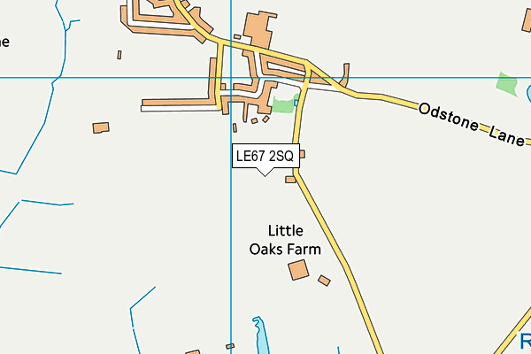 LE67 2SQ map - OS VectorMap District (Ordnance Survey)