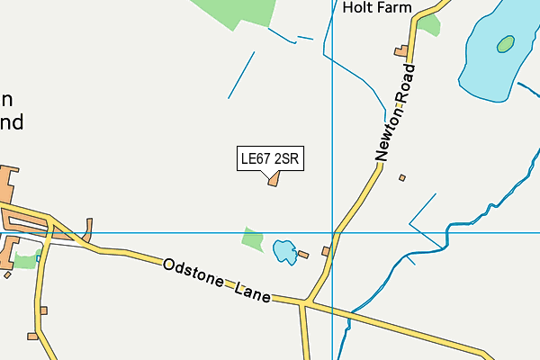 LE67 2SR map - OS VectorMap District (Ordnance Survey)