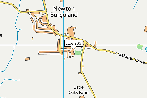 LE67 2SS map - OS VectorMap District (Ordnance Survey)