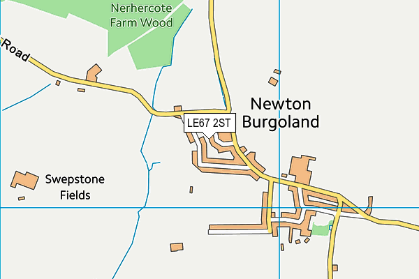 LE67 2ST map - OS VectorMap District (Ordnance Survey)