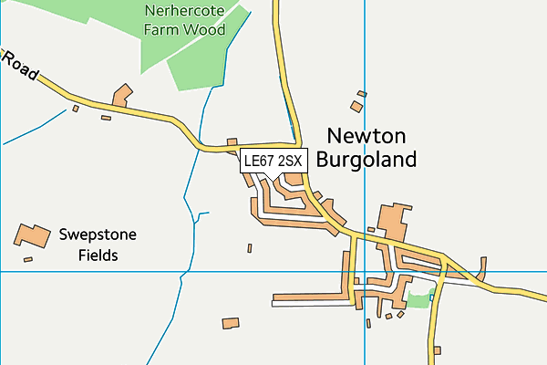 LE67 2SX map - OS VectorMap District (Ordnance Survey)