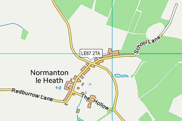 LE67 2TA map - OS VectorMap District (Ordnance Survey)