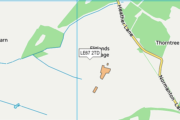 LE67 2TD map - OS VectorMap District (Ordnance Survey)