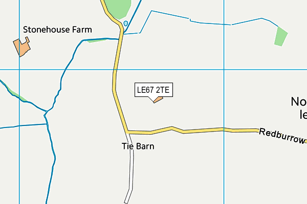 LE67 2TE map - OS VectorMap District (Ordnance Survey)