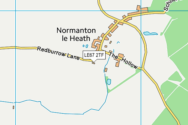 LE67 2TF map - OS VectorMap District (Ordnance Survey)