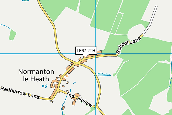 LE67 2TH map - OS VectorMap District (Ordnance Survey)