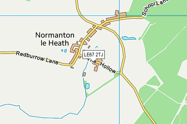 LE67 2TJ map - OS VectorMap District (Ordnance Survey)