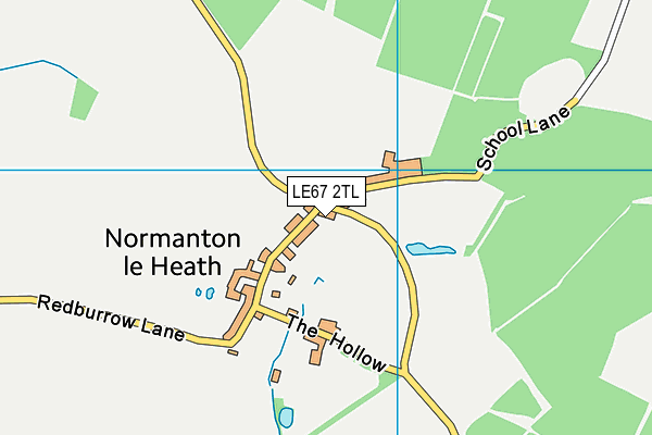 LE67 2TL map - OS VectorMap District (Ordnance Survey)