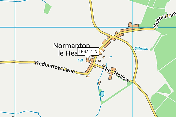 LE67 2TN map - OS VectorMap District (Ordnance Survey)