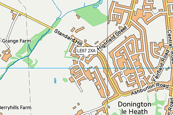 LE67 2XA map - OS VectorMap District (Ordnance Survey)